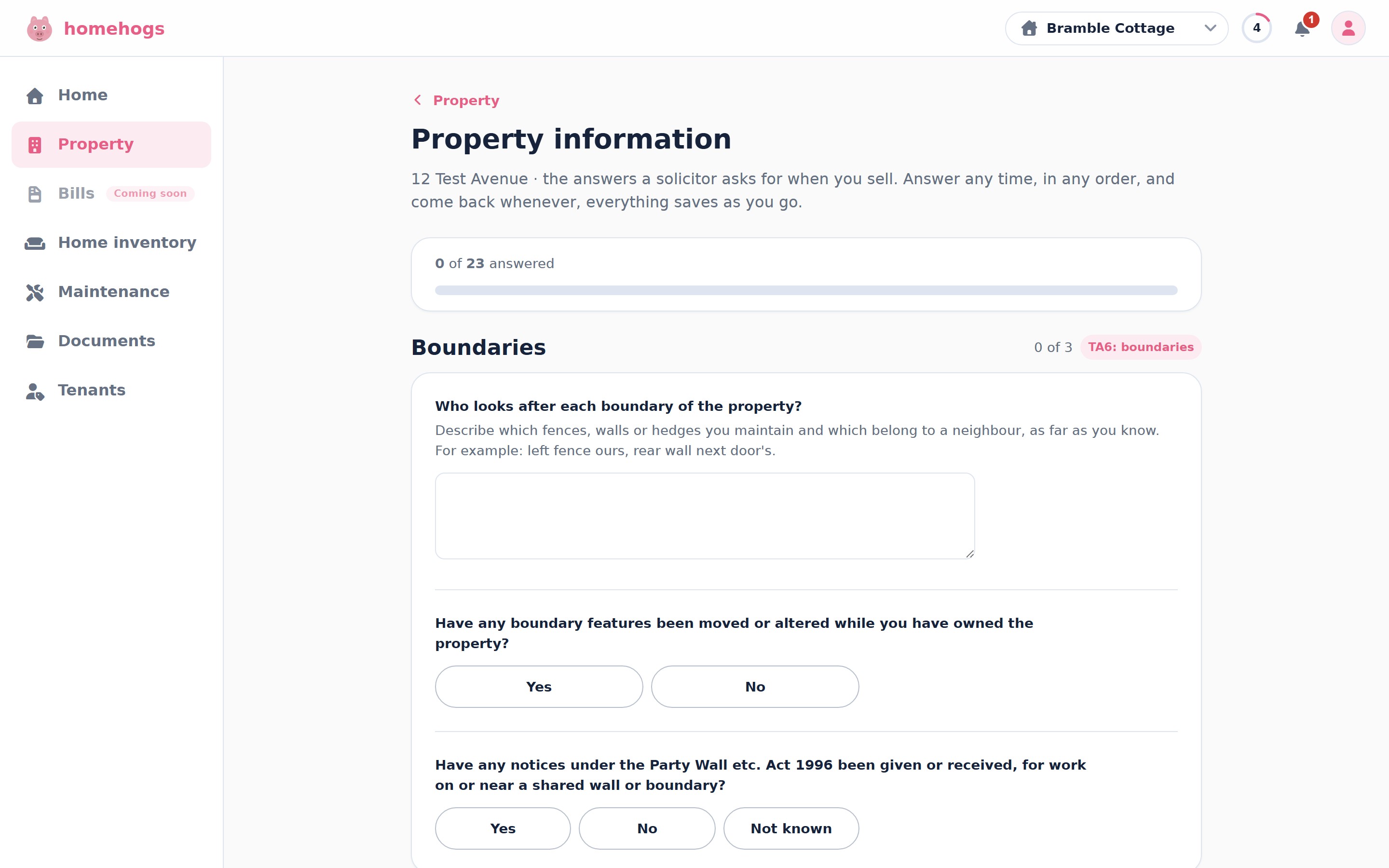 The property information questionnaire